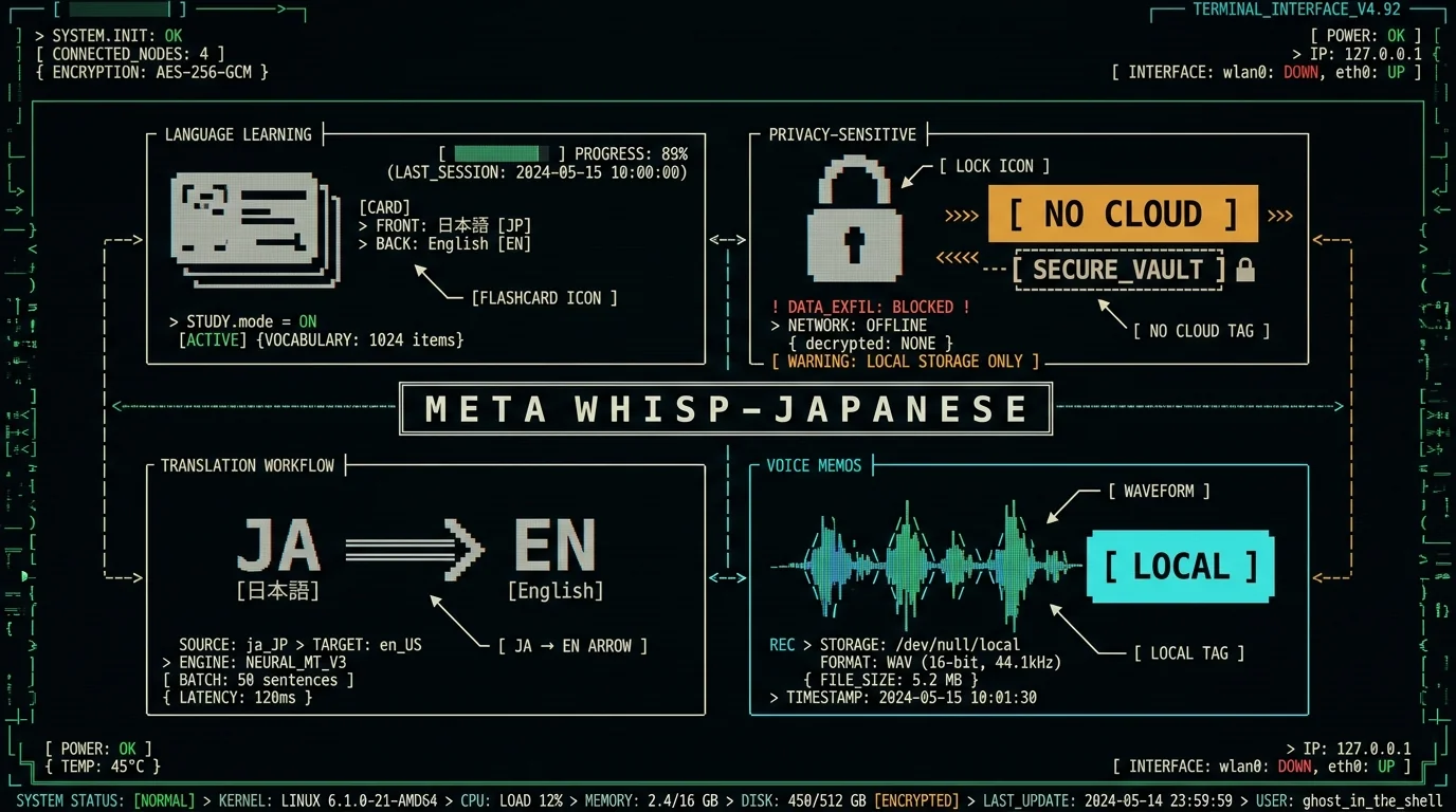 Use cases for Japanese speech-to-text on Mac including language learning and translation