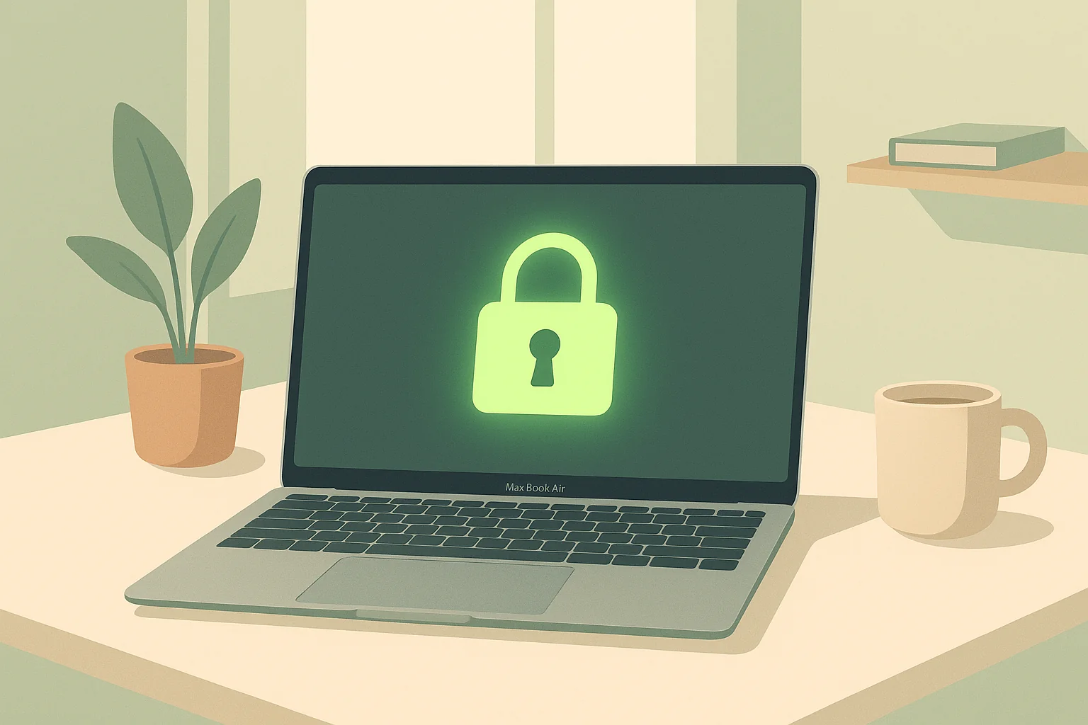 MacBook running offline voice-to-text transcription with local privacy protection