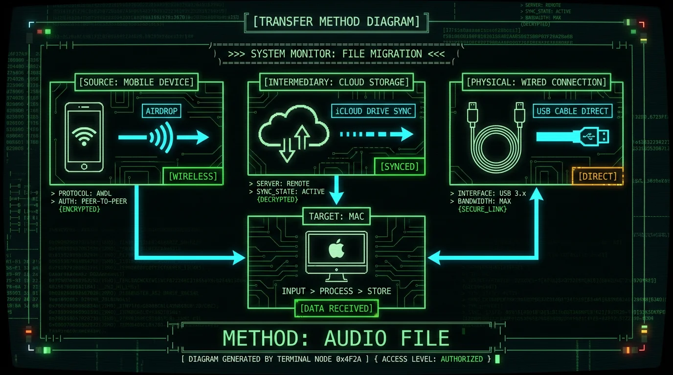 Three ways to transfer sales voice memos from iPhone to Mac for transcription