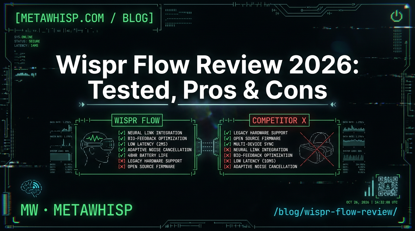 Wispr Flow Review 2026: Tested, Pros & Cons — MetaWhisp